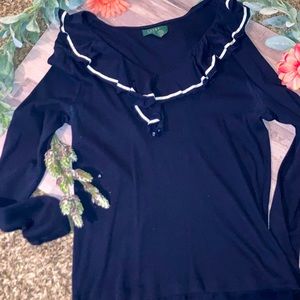 Lauren from Ralph Lauren ruffle cotton blouse